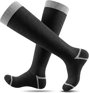 Ski Socks, Thermal Knee High Warm Socks for Snowboarding, Hiking, Hunting, Cold Weather Socks for Women Men