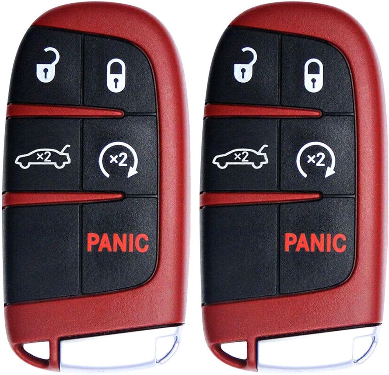 Lot 2X New Replacement Remote Key Fob Shell / CASE Compatible with & Fit for Dodge Chrysler Jeep (No Electronics or Chip Inside)