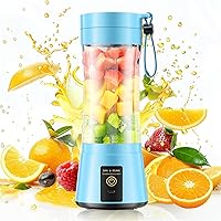 YFIXQNSU Cordless Portable Personal Blender - BPA-Free 12oz Smoothie & Shake Maker with 6 Blades for Office, Travel, Gym