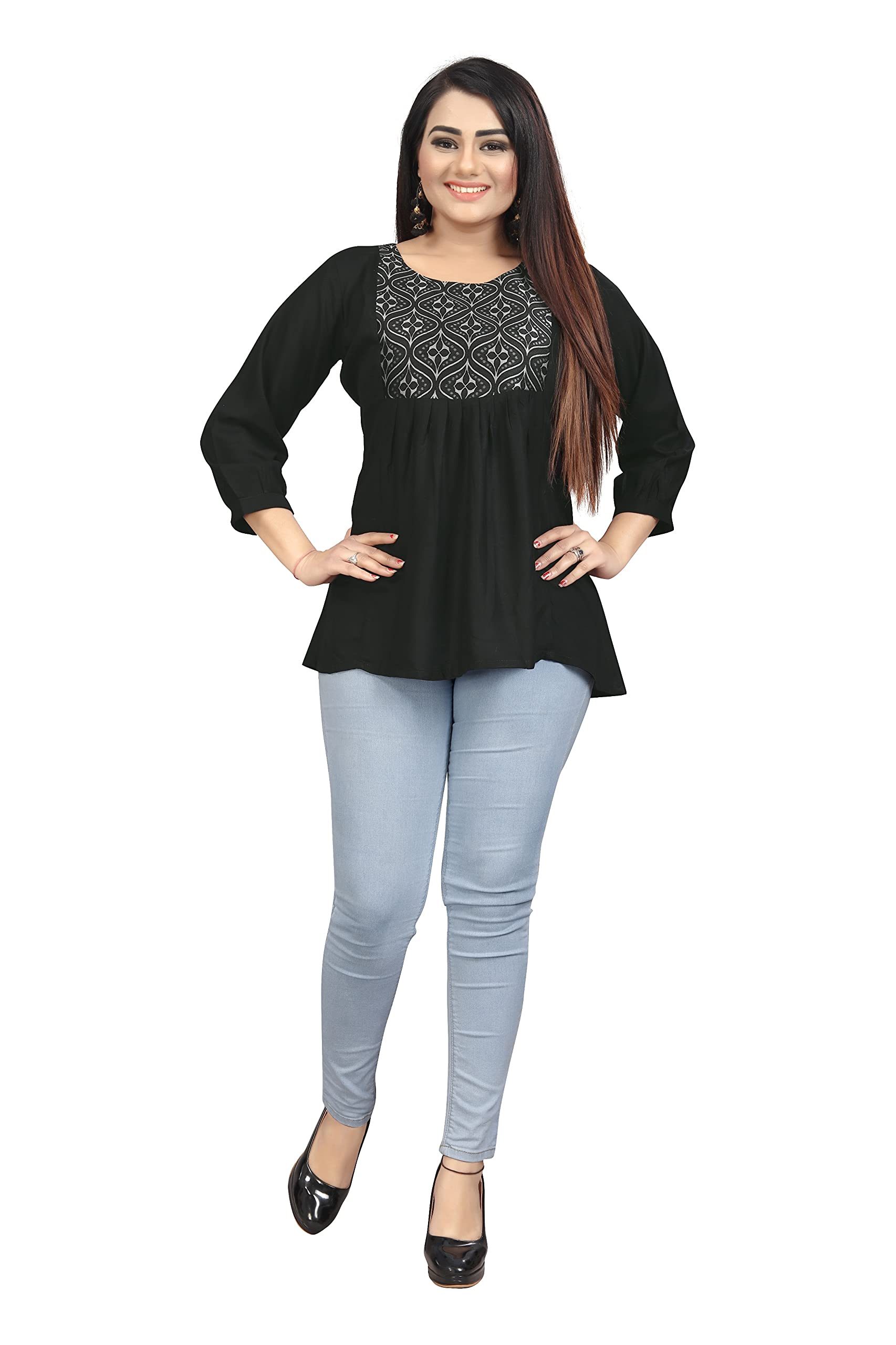 Aarohi FashionRayon Solid Pattern Top