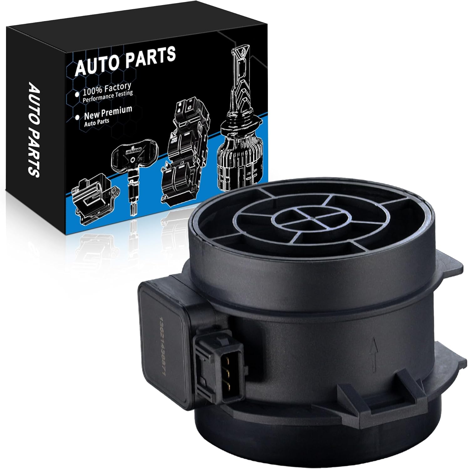 Mass Airflow Sensor for:-BMW 330Ci 330i 330xi 530i X5 Z3 3.0L 2001 2002 2003 2004 2005 2006 MAF Sensor Replacement OE# 13621438871, 8ET009142341, 5WK96132, 5WK96132Z, 13627567451, 1438871