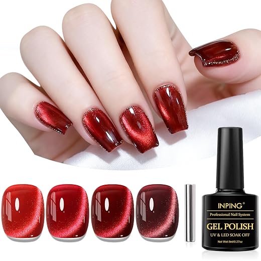INPING Esmalte de Uñas de Gel Semipermanente, 6 Color Macarrón Pastel Pintauñas Gel, Rosa Amarillo Azul Verde Primavera Verano Kit de Esmaltes de Uñas Gel UV LED para Principiantes Manicura Kit