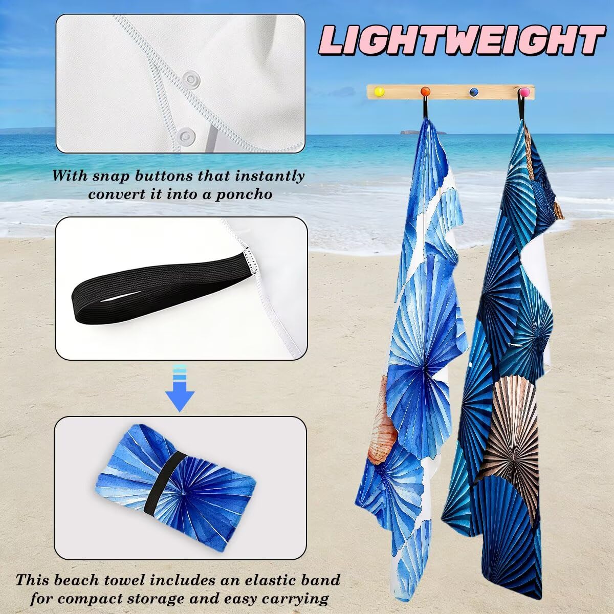 Toalla Playa 80x160 cm, Toalla Gimnasio Microfibra Secado Rapido, Juego de 2 Antiarena Toallas de Playa, Ligera Compacta Toallas Microfibra Grande para Viaje, Regalo Hombre Mujer (Abstracto) -4575