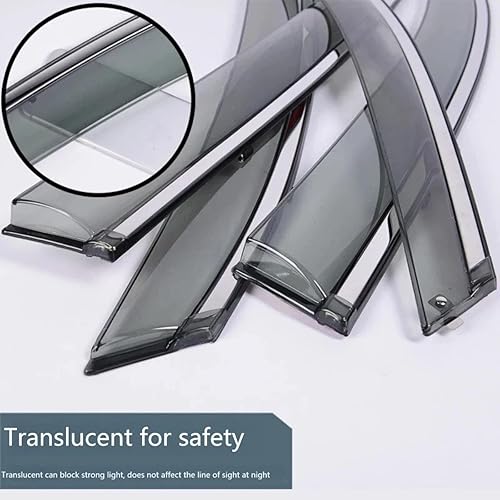 Miniatura 8 de Deflectores para Ma-zda CX-3 CX3 2016 2017 2018 2019 Protectores de lluvia para ventana lateral, deflectores de viento, viseras de ventana para