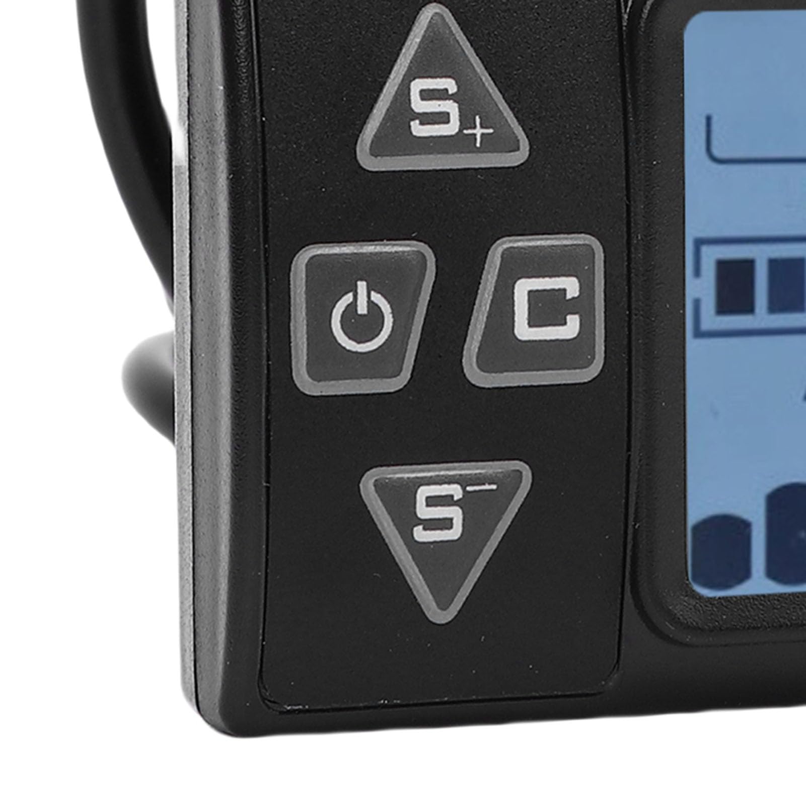 Buachois Display LCD per Bici Elettrica S861, Pannello LCD per Scooter Elettrico con Connettore SM, Materiale ABS, Display Grande e Leggibile, per Biciclette Elettriche e Scooter