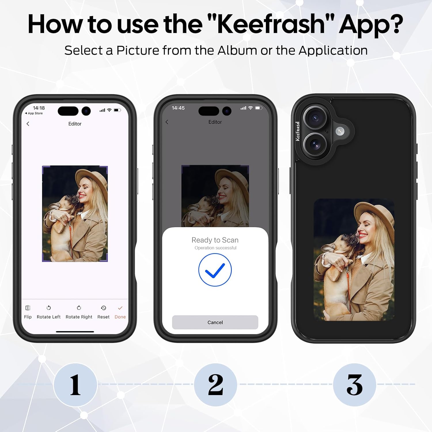 Upgraded Smart Ink Phone Case – 4.1" 4-Color E Ink Screen, 556×800 Resolution, NFC Digital Picture Phone Case, DIY Photo Transfer, Smart Ink Case Compatible with iPhone 16– Black