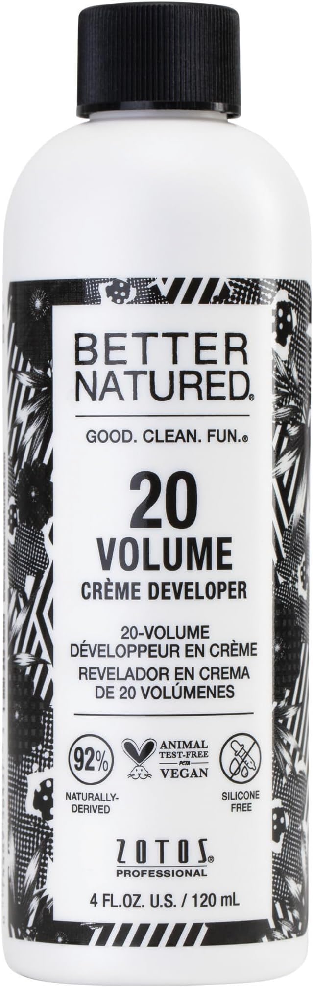 Better Natured 20 Volume Gentle Creme Hair Developer | For Professional Salon Coloring | Lightening & Gray Coverage | Long Lasting Color | 4 Fl Oz