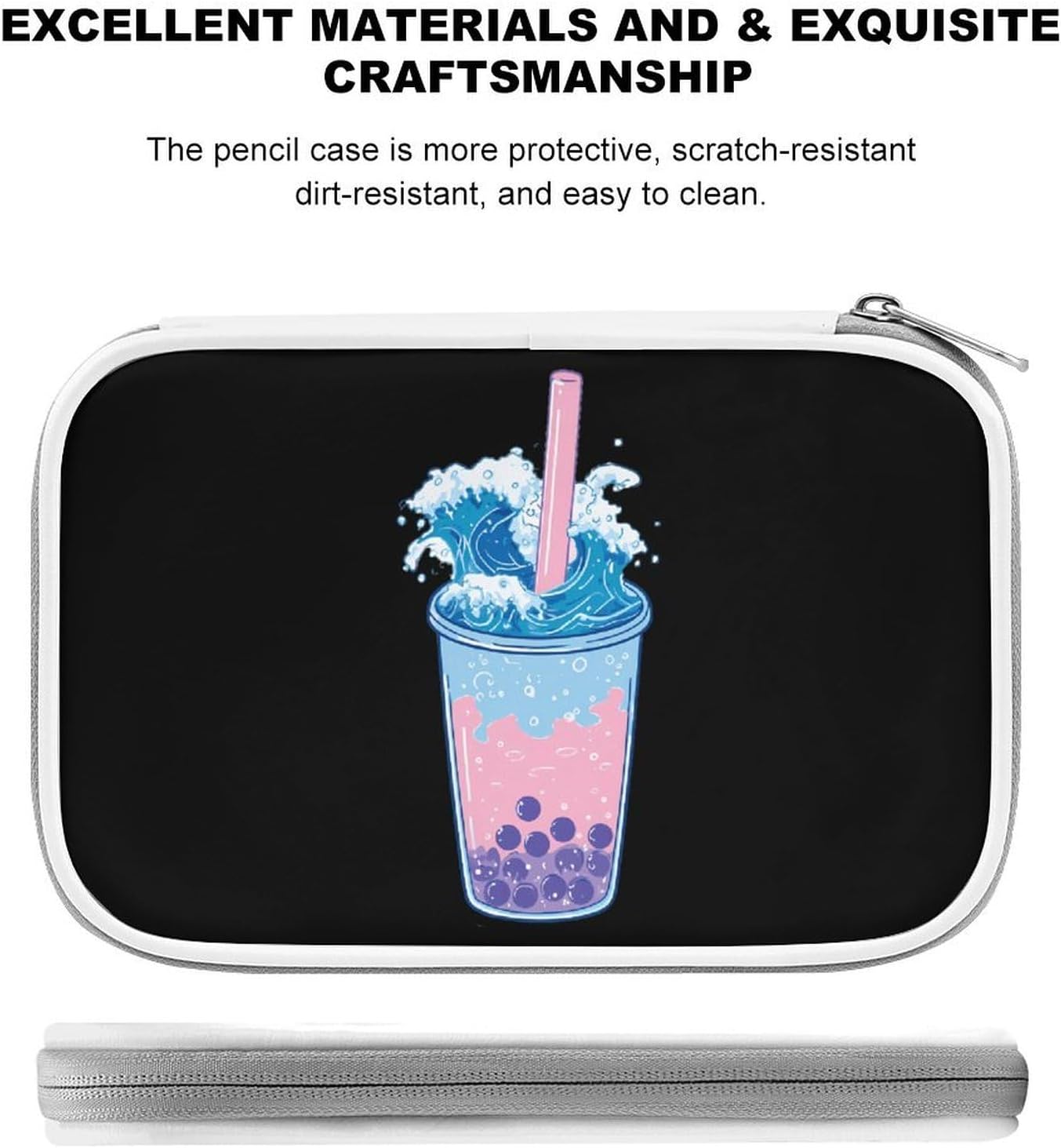 Waves Ocean Cup Cosmetic Bag Makeup Brush Organizer Bags image 4