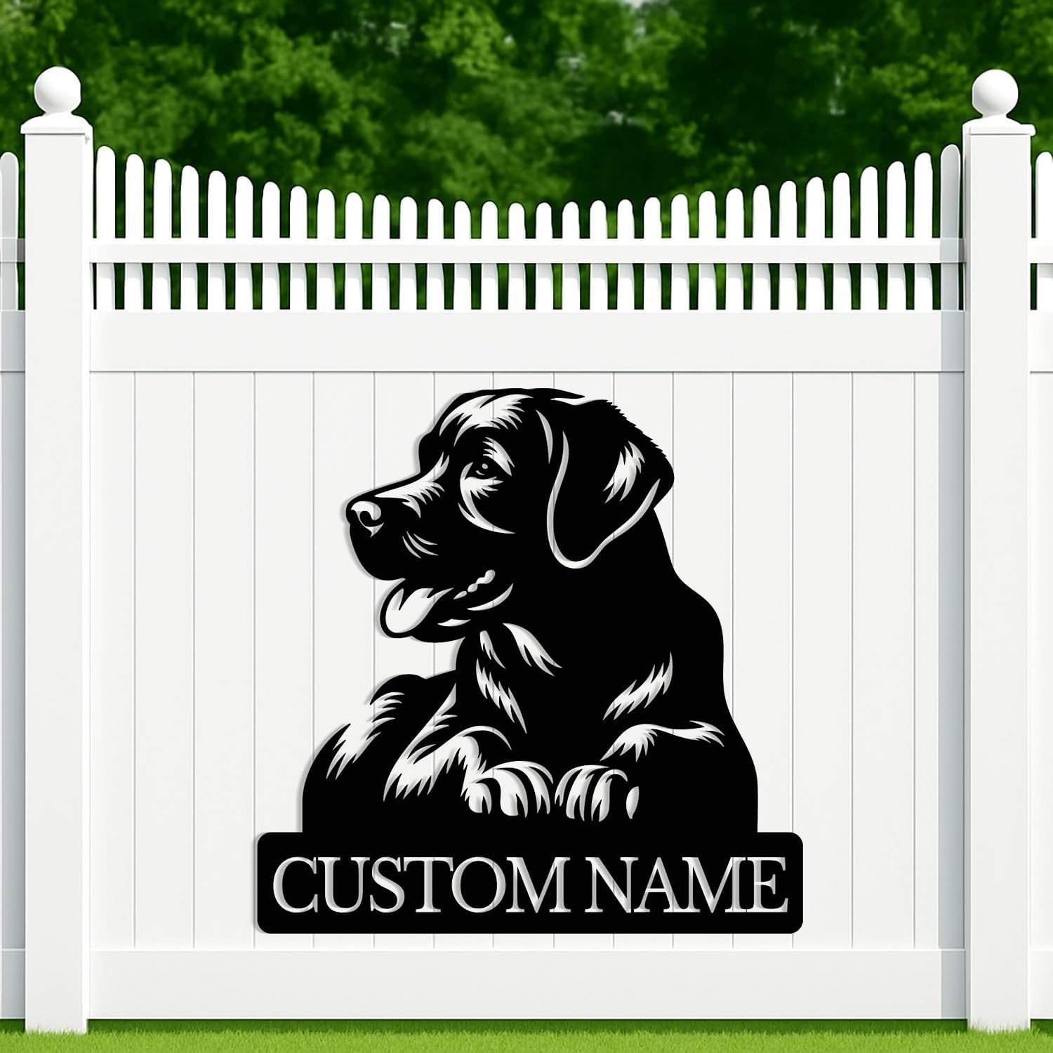 Personalized Labrador Dog Metal Sign – Custom Labrador Wall Art with Name & EST Year, Indoor Outdoor Dog Plaque for Home Décor, Farmhouse or Garden Pet Memorial Gift (Style-9)