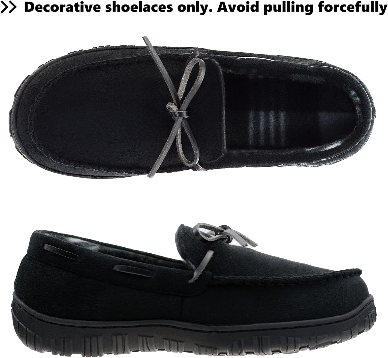 VLLy Mens Moccasin Slippers Breathable Memory Foam House Slippers Indoor/Outdoor House Shoes - Image 4