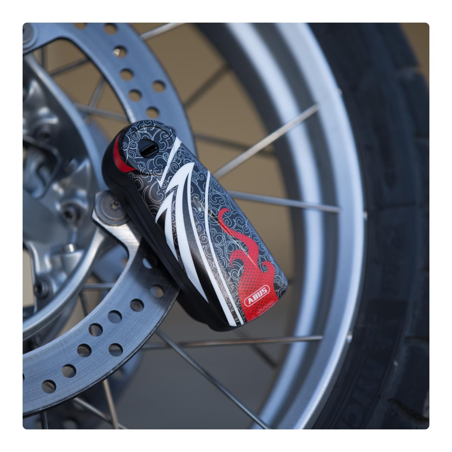 ABUS Blocca disco freno Detecto 7000 RS1 - Blocca moto con allarme