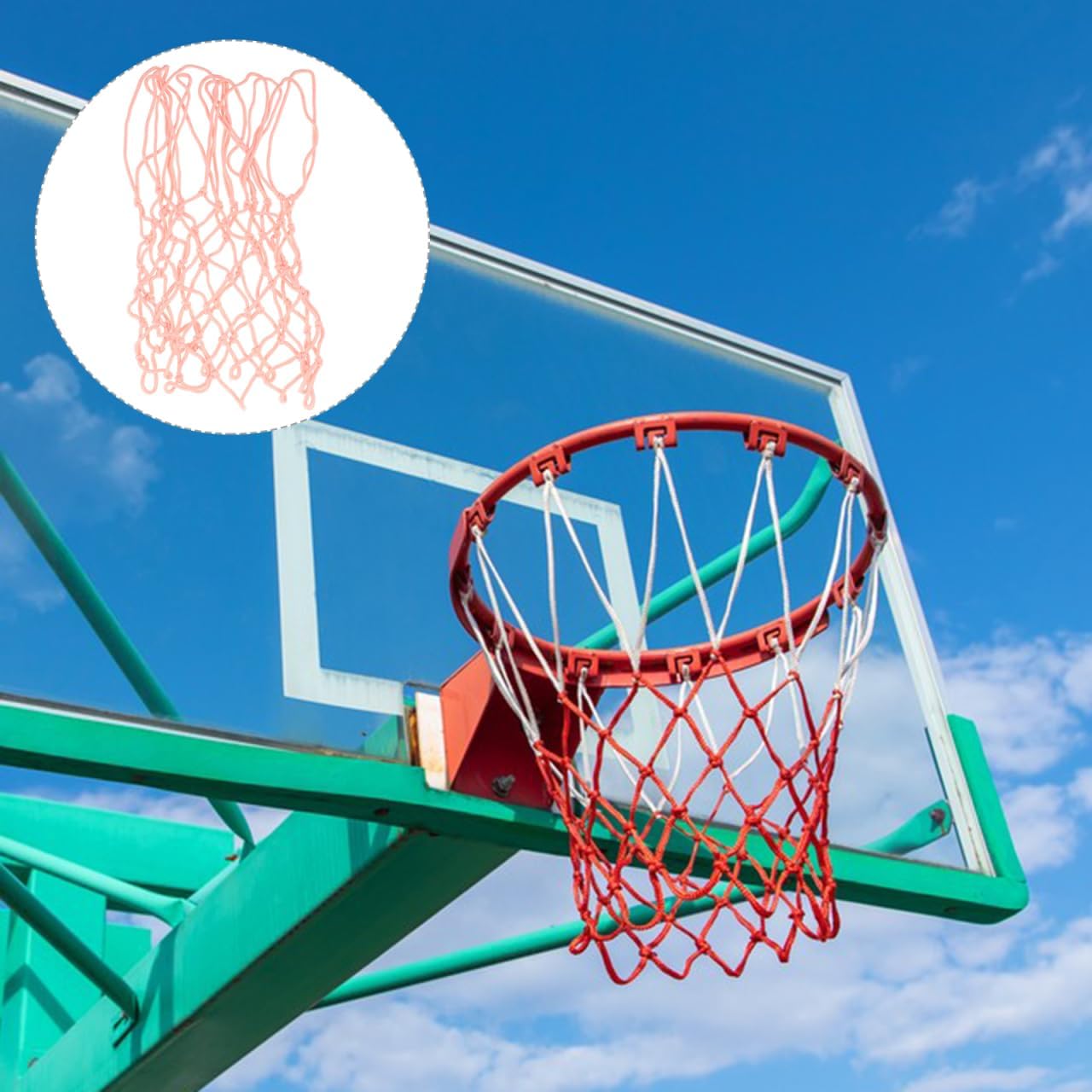 Glow in the Dark Basketball Net Replacement Luminous Basketball Netting for Hoop Outdoor Frame Net Easy Install Weather Resistant for Standard Rims