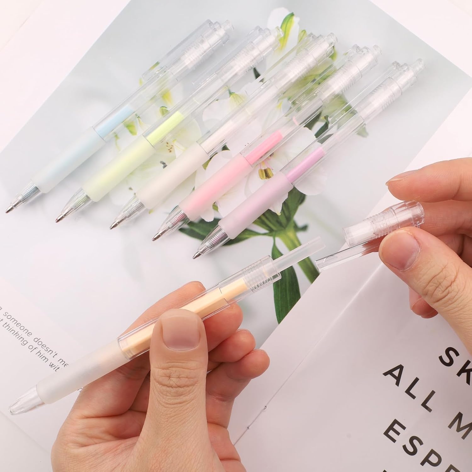 6 Pcs Fine Tip Glue Pens for Crafting with 12 Refills, Quick Dry Precision Glue Applicator, Easy Control Like Writing for Scrapbooking, Card Making, Paper Crafts (6 Colors)