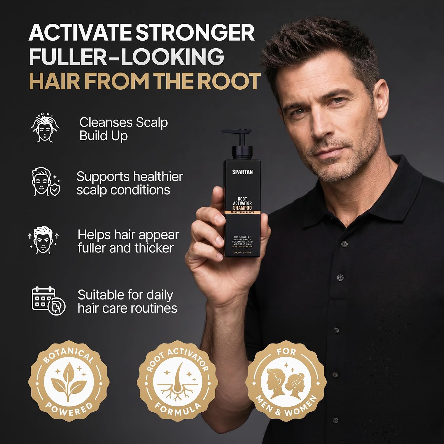 SPARTAN™ Root Activator Shampoo For Men - Hair Growth Shampoo for Hair Loss and Thinning Hair image 2