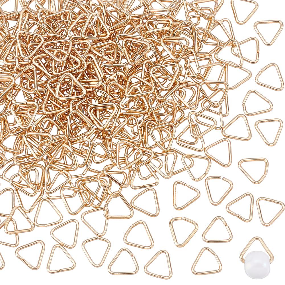 Anneaux triangulaires ouverts pour breloques et apprêts de fabrication bijoux DIY