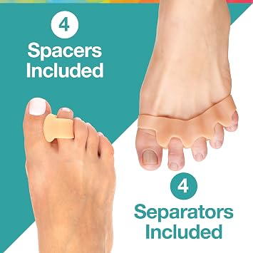 ZenToes Bunion Straighteners and Toe Separators Foot Pain Relief Bundle (Beige)