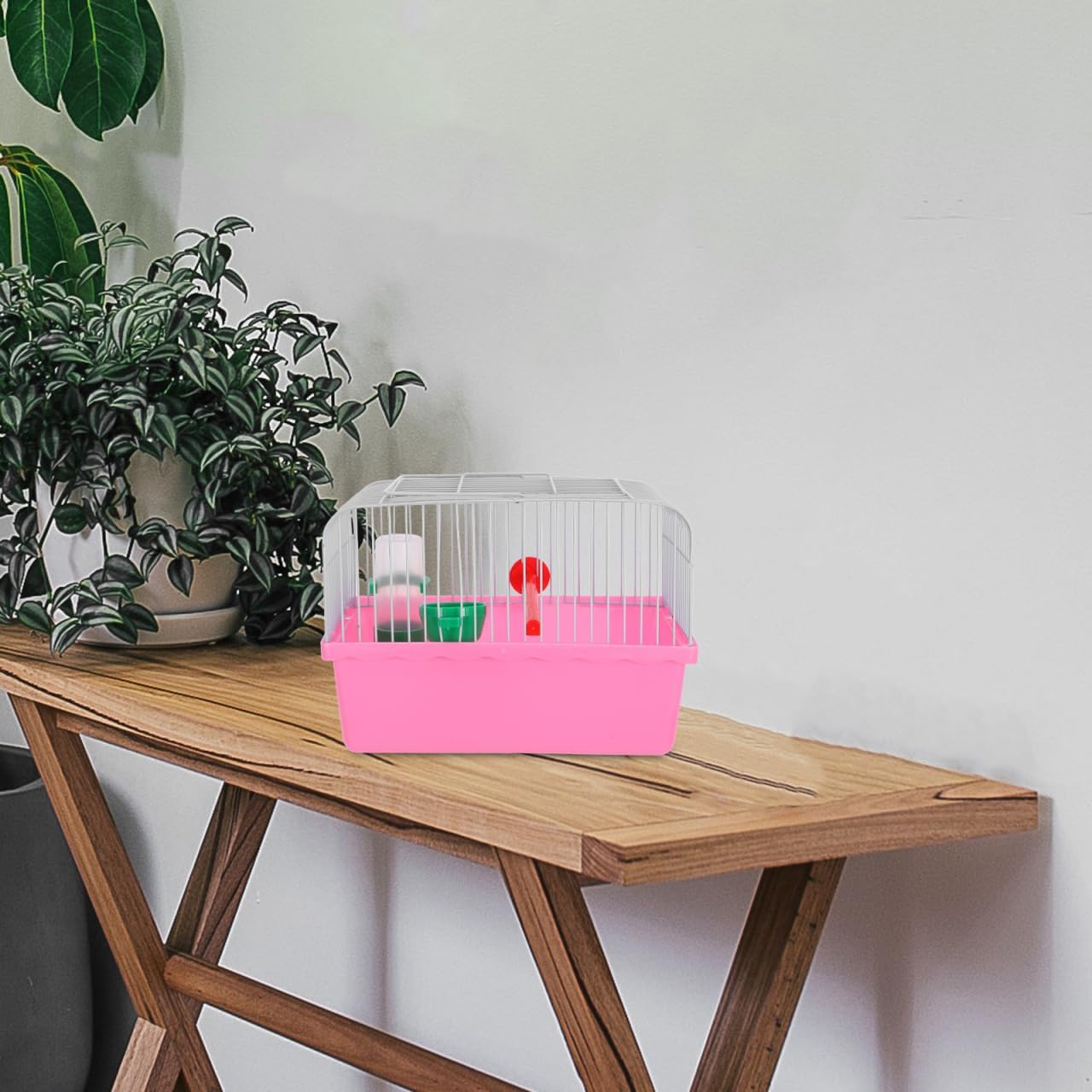 BESPORTBLE Spacious Bird Carrier Travel Cage Lightweight Portable Bird Cage with Perch Food Box Water Feeder for Parrots and Lovebirds Abs Iron Design for Travel Storage Color
