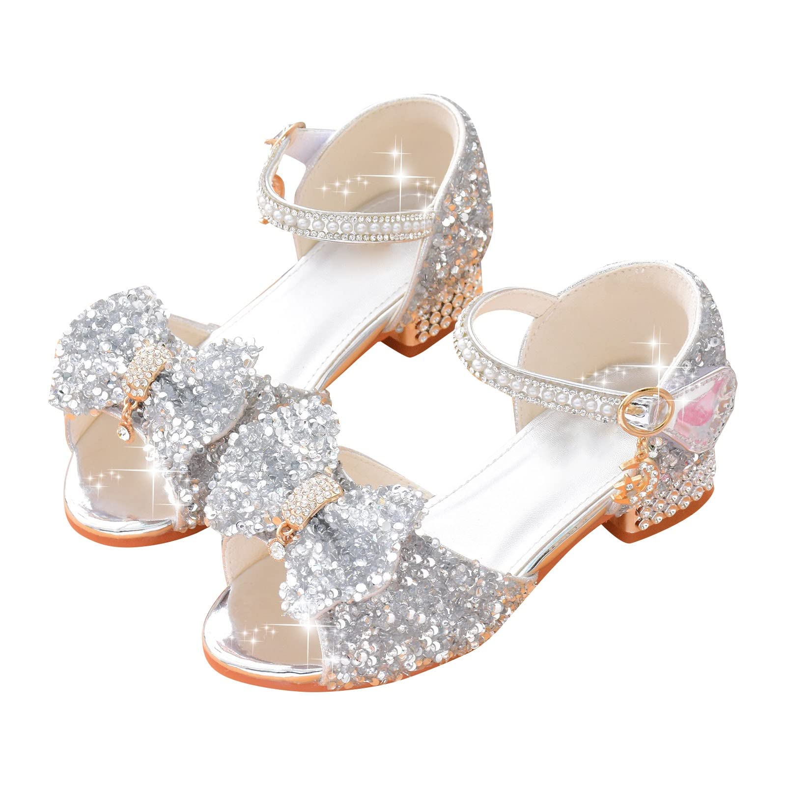 Prinzessin Schuhe Mädchen - Tanzschuhe Damen Silbe Produktbild-Vorschau 3