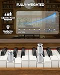 STRICH Digital Piano 88 Keys, Hammer-Action Weighted Keyboard, Full size Electric Piano Keyboard with Furniture Stand, 25Wx2 Speakers, Supports USB-MIDI/Wireless Connect, SDP-300W (Color Walnut Wood)