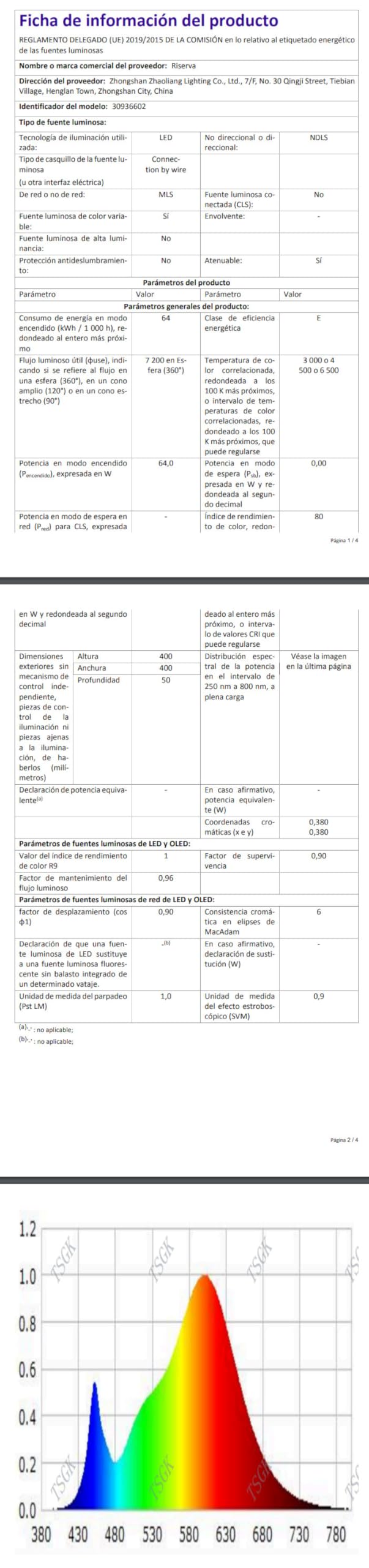 Riserva Lámpara de Techo LED Madera 64W, Regulable, 3000K-6500K, 40cm | Plafon LED Techo Redondo con Mando para Dormitorio, Salón, Cocina, Comedor, Balcón, Pasillo