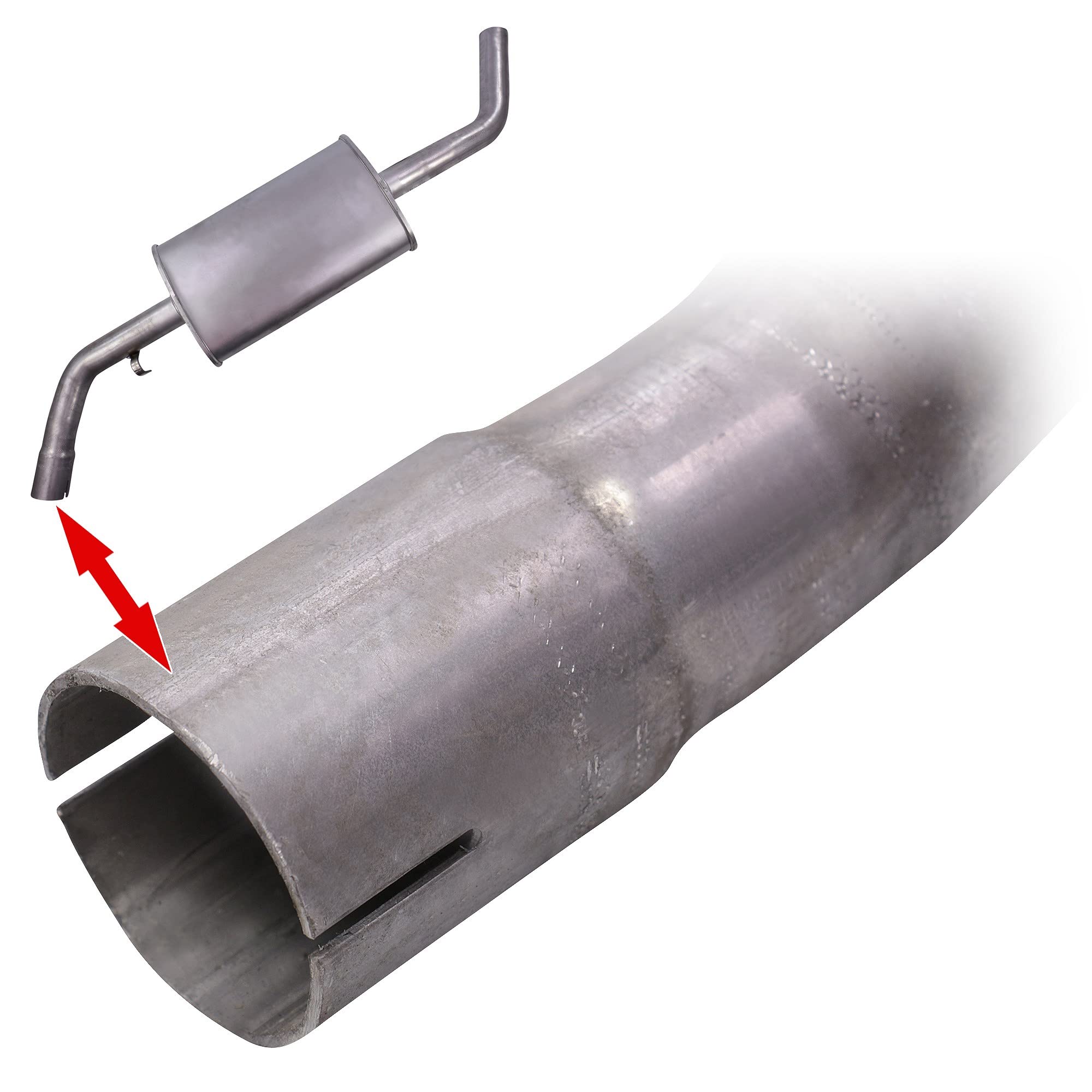 ATEC Germany 1x Silenziatore centrale Compatibile con VW TRANSPORTER T4, TRANSPORTER T4 Flatbed (70E, 70L, 70M, 7DE, 7DL)