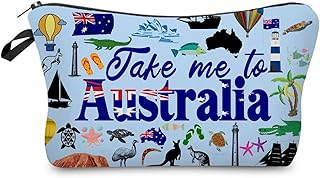 Take Me To Australia Makeup Bag Cute Small Organizer Zipper Pouch Take Me To Australia Cosmetic Bag Travel Present for Women Friends
