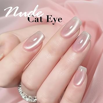 AZUREBEAUTY 18ml Cat Eye Nail Polish Quick Dry Pink Regular Polish