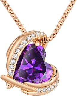 CDE Heart Pendant Birthstone Necklace