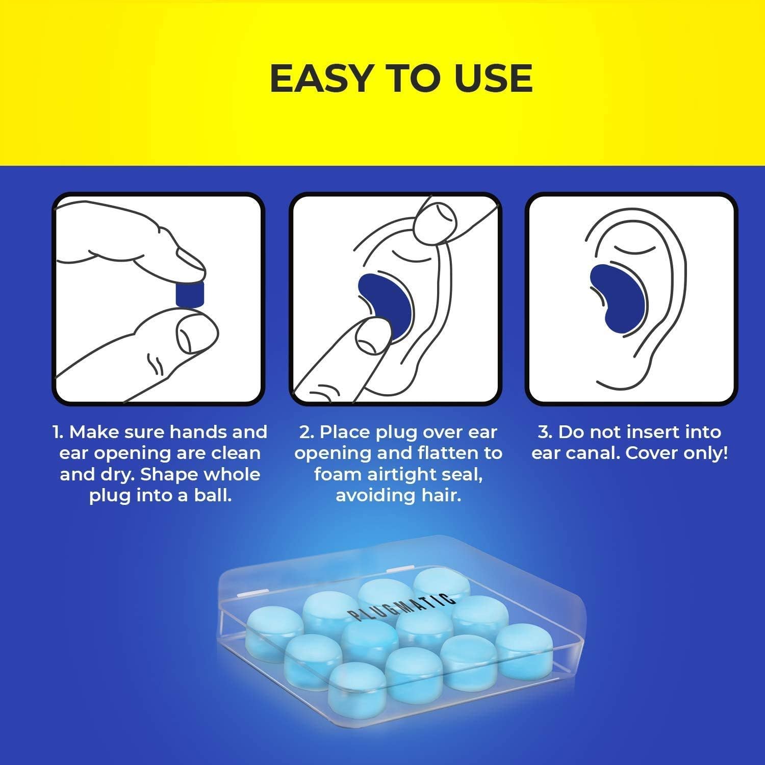 Ear Plugs for Sleeping, Silicone Moldable Reusable Waterproof Sound Blocking for Swimming, Travel, Snoring, Studying, Concerts, Shooting, Musicians, Highest Noise Reduction 32dB NRR Title