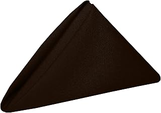 Ultimate Textile Cotton-Feel Chocolate Cloth Napkins - 17" x 17" (Set of 12) Washable Dining Quality Polyester, Wrinkle & Stain Resistant