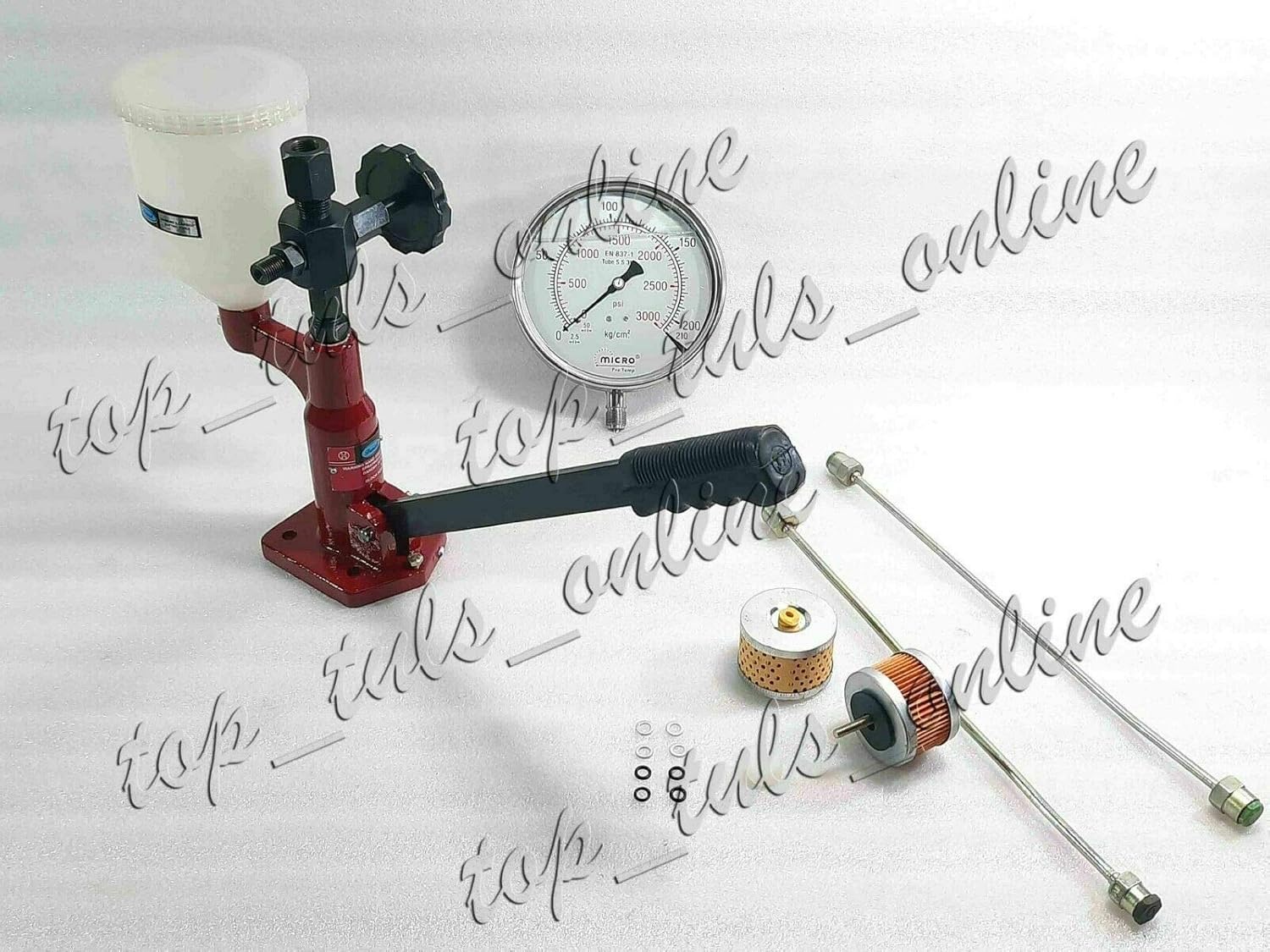 6 INCH Broad Gauge Diesel Injector Nozzle Pop Tester 600 BAR Dual Scale 8500 PSI