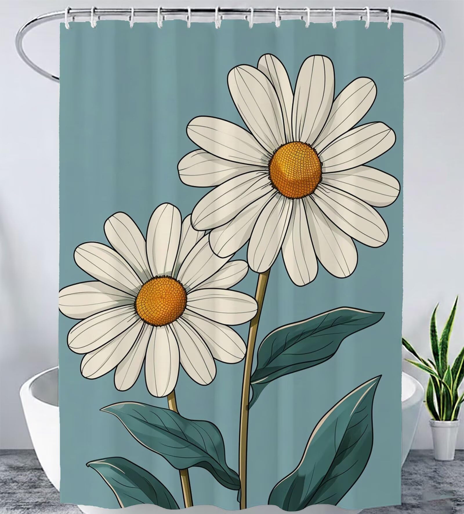 Rideau de douche anti moisissure et lavable à ourlet lesté