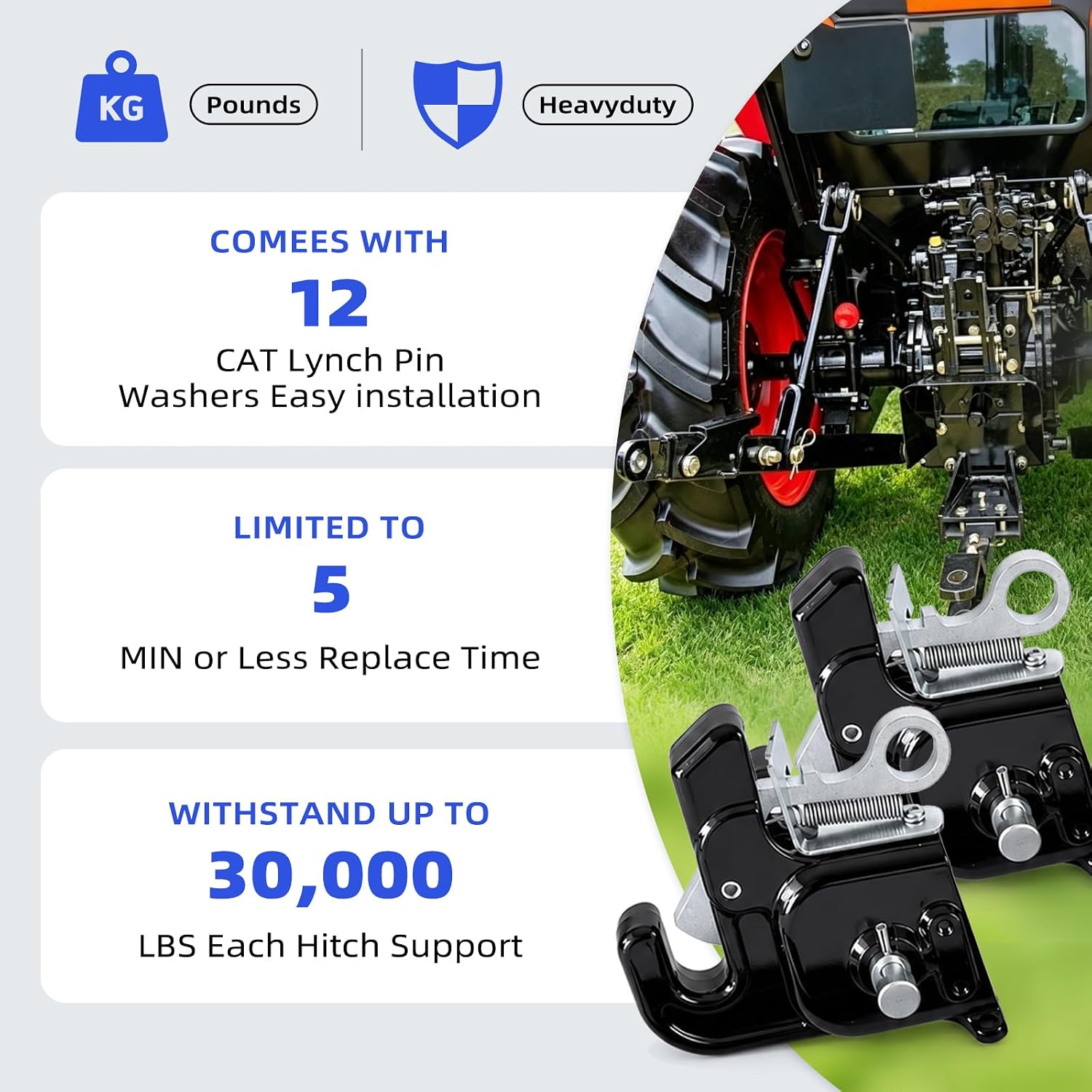 Cat 1 Tractor Easy Change Quick Hitch System for 3 Point Hitch photo 3