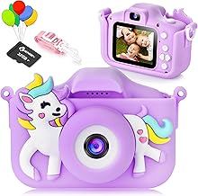 Children's Camera, ARNSSIEN Children's Camera, 1080P HD Camera, Gift Games for Girls and Boys 3-9 Years, for Birthdays & Christmas.10 Puzzle Games and 32GB Card, X200