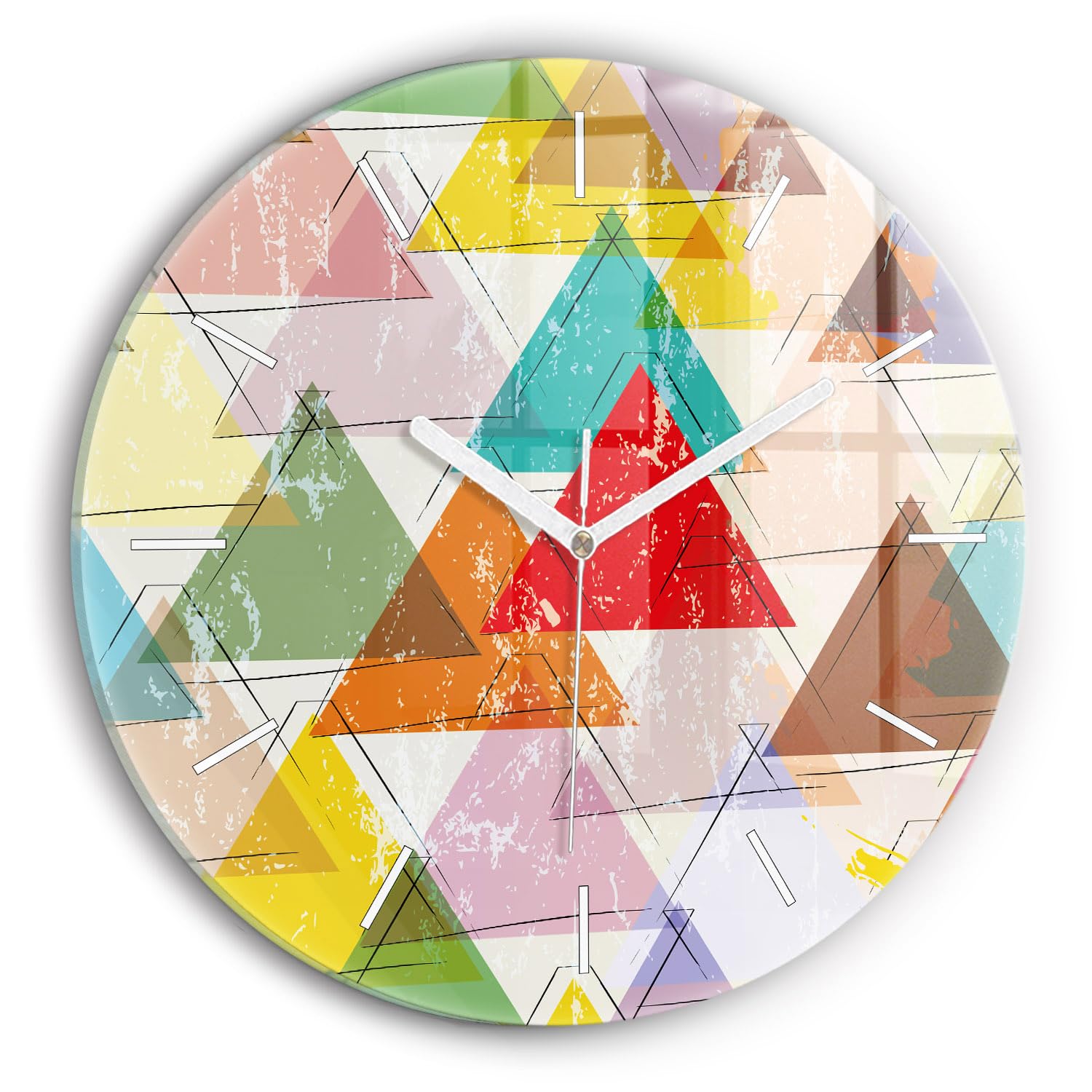 Horloge en Verre Wallfluent 30 cm dotée d'un mécanisme silencieux pour un confort absolu