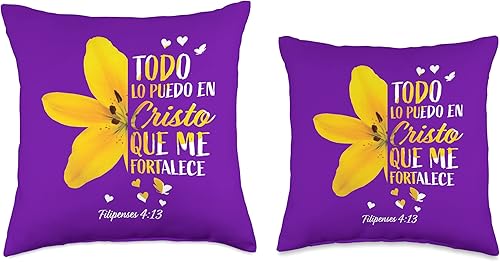 Miniatura 3 de Regalos cristianos españoles para mujeres, mamá, esposa, filipenses, 413, almohada de 16 x 16 pulgadas, multicolor
