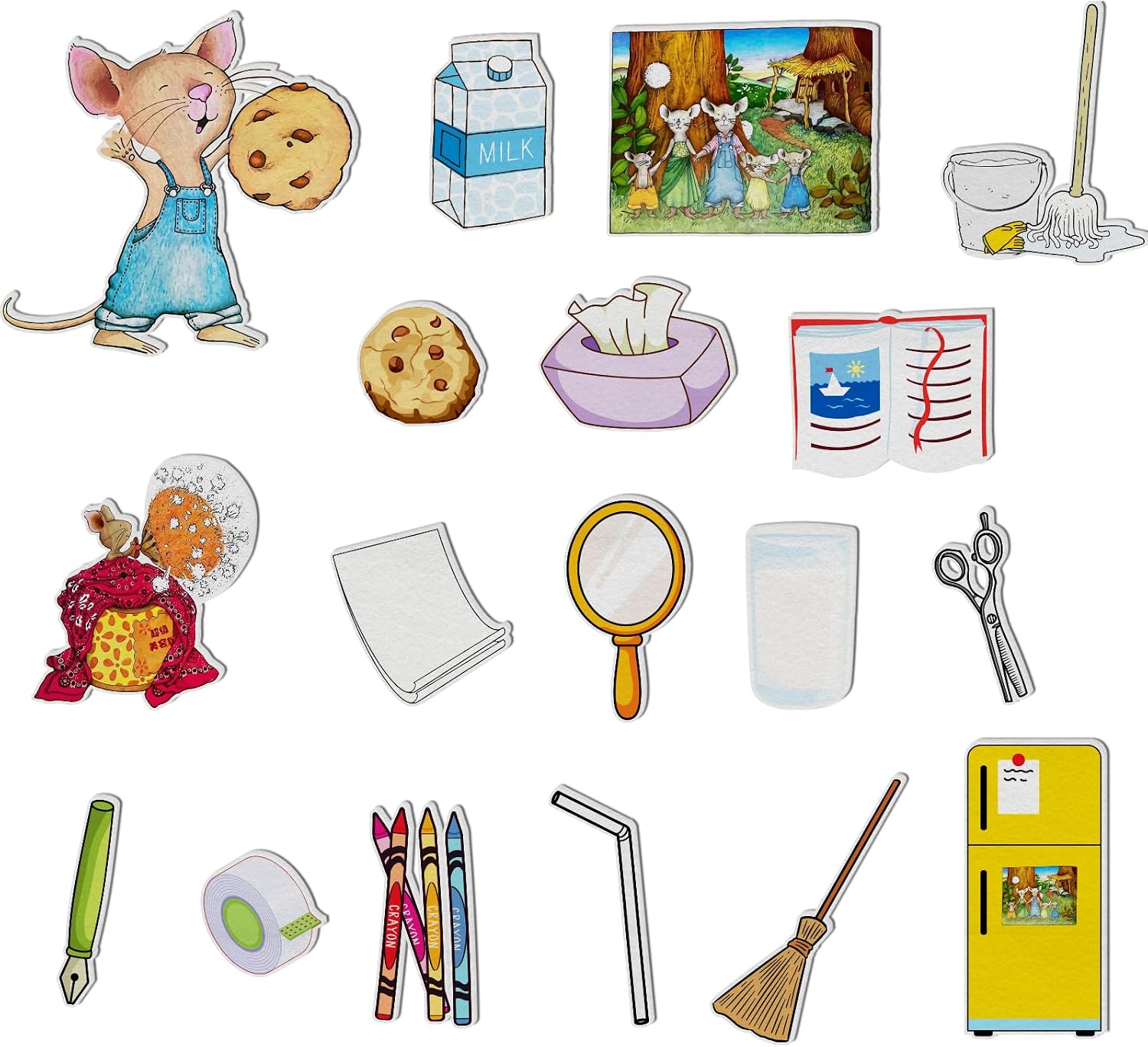 If You Give a Mouse a Cookie Felt Board Flannel Board Stories for Preschool Interactive Teaching Felt Toys Storytelling Learning Activies