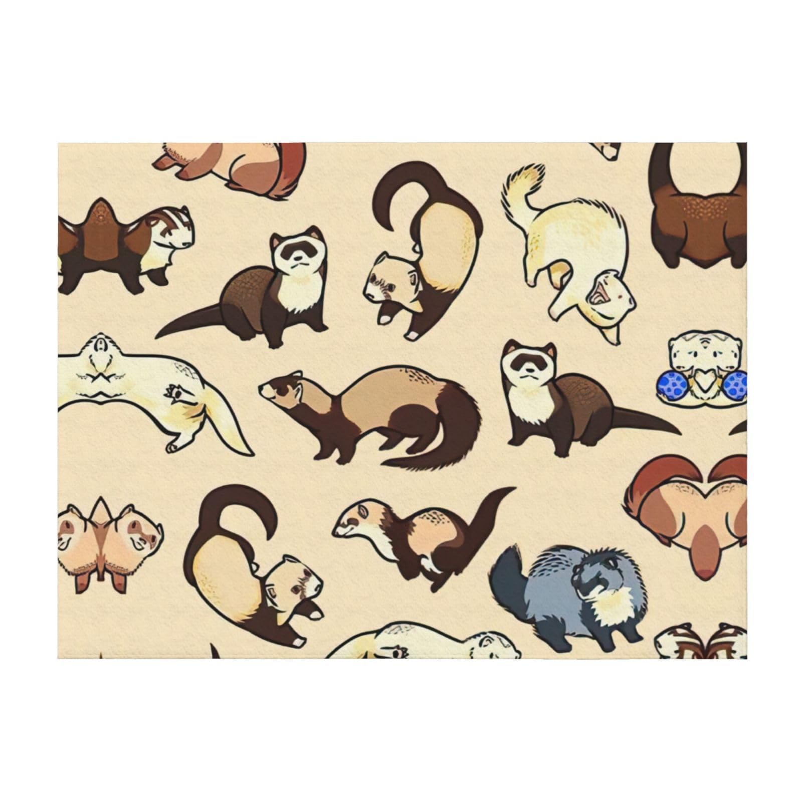 Couverture furet poilu en microfibre pour des soirées cocooning sur le canapé