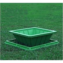 Invisible Resin Composite Drain Cover Sunken Inspection Lid for Outdoor Lawns 300kg Load Capacity Square 80x80CM 31.5x31.5IN and Safe Drainage Solution