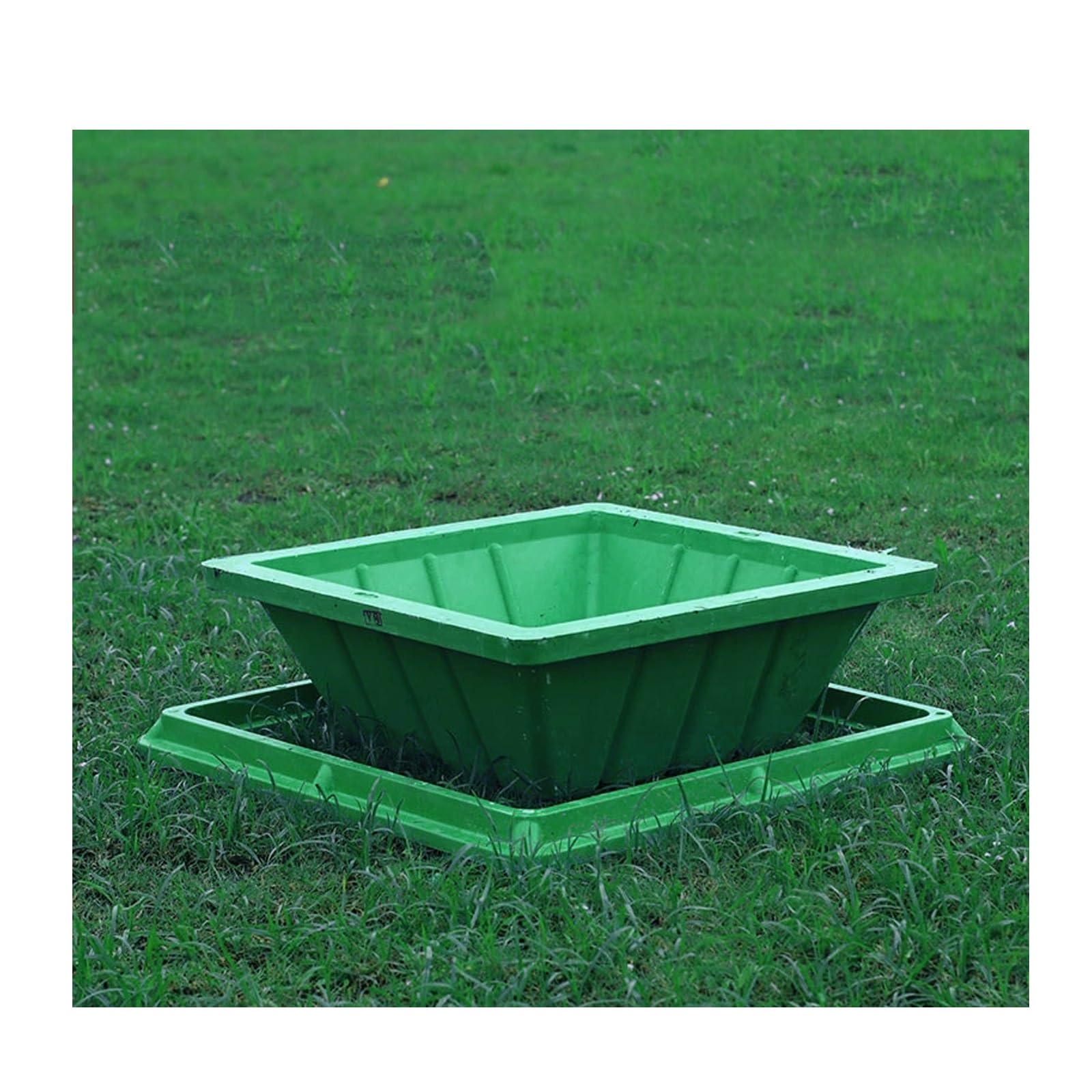 GJMSSMY Invisible Resin Composite Drain Cover Sunken Inspection Lid for Outdoor Lawns 300kg Load Capacity Square 80x80CM (31.5x31.5IN) and Safe Drainage Solution