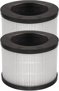 2 Pack H13 HEPA Replacement Filter, For ToLife for tz-k1 for aroeve for mk01 MK06 FreAire 6391RGB Air Purifier Parts, With Activated Carbon, For Pet Dander Smoke Removal