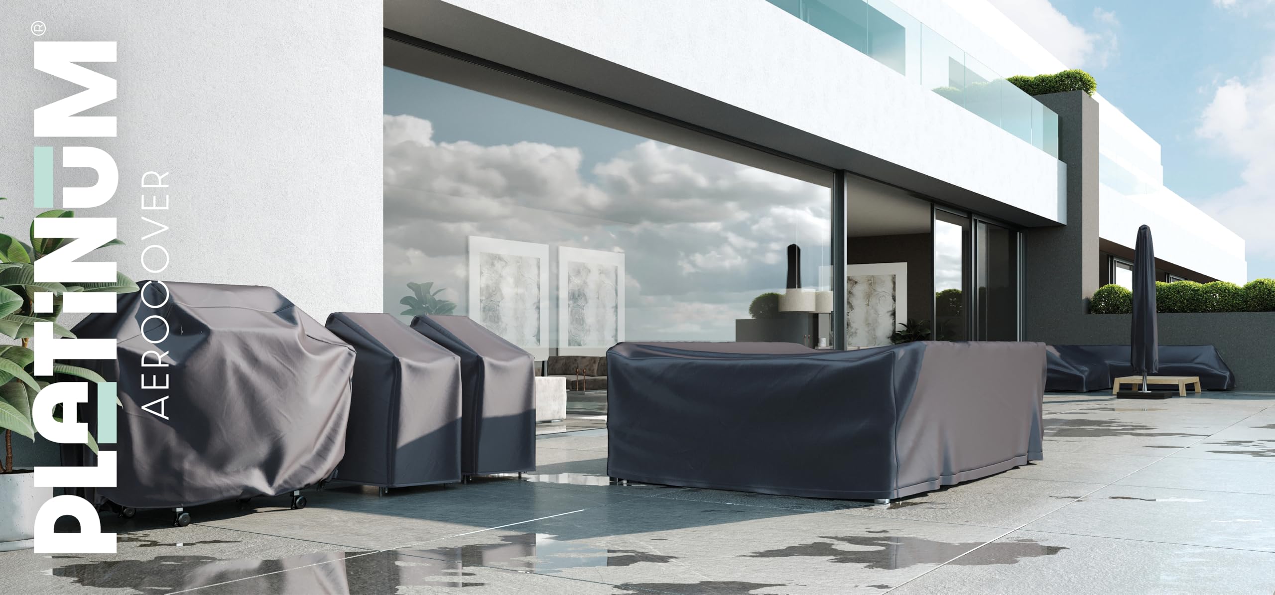 Aerocover Telo protettivo traspirante per gruppi di sedie, 280 x 150 x 85 cm