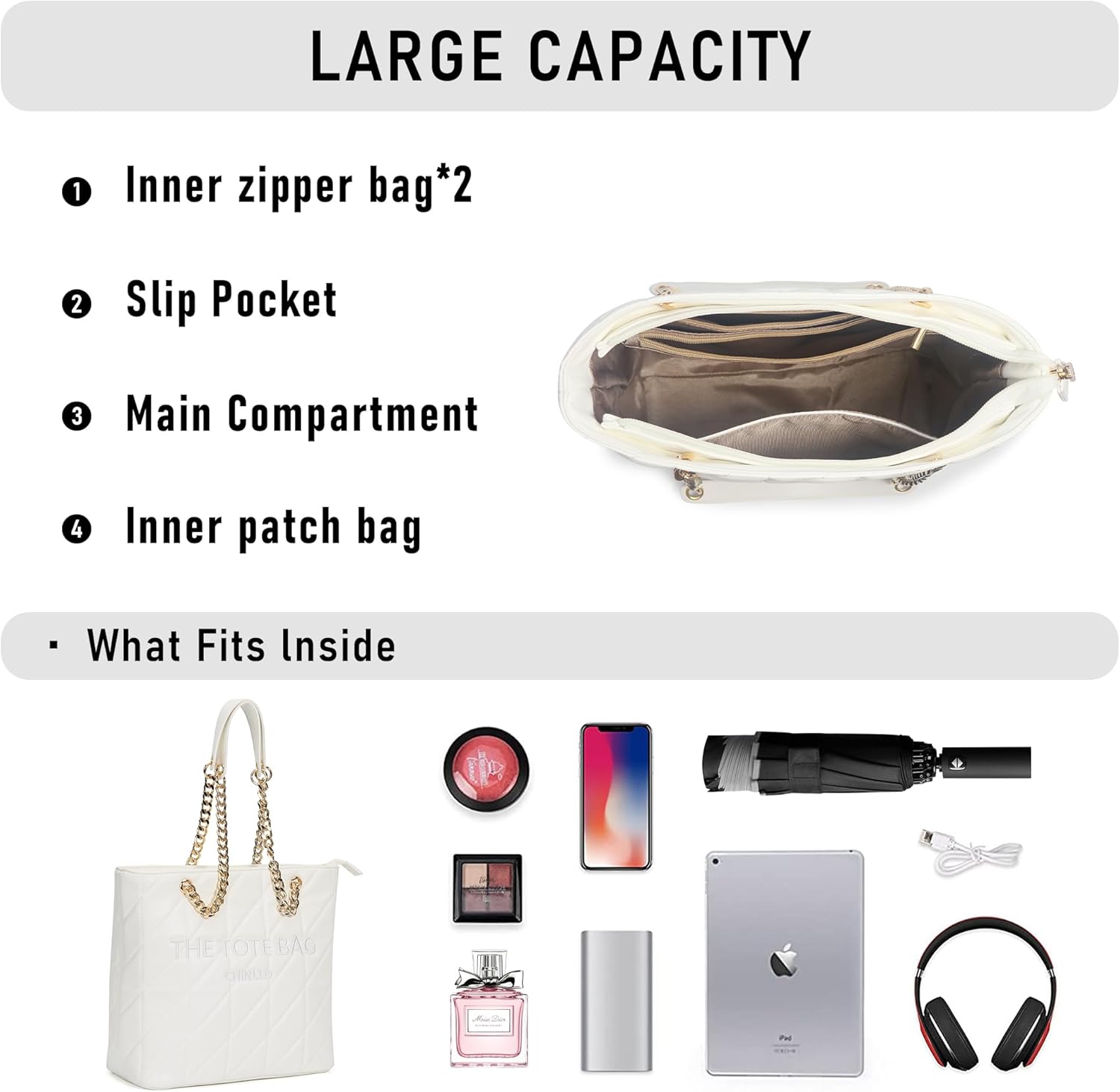 Tote Bag for Women, Medium Top Handle Handbags Purse - Image 6