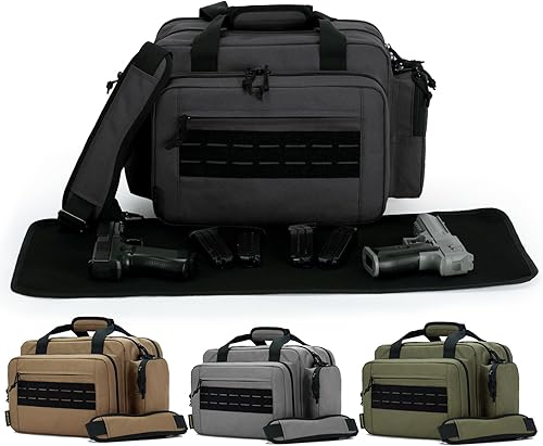 Vista 39 de VEAGIA Bolsa de rango,Estuche de pistola,Bolsas de gama de armas para pistolas y bolsa de munición 2 pistolas suave bolsa de tiro de transporte Camo