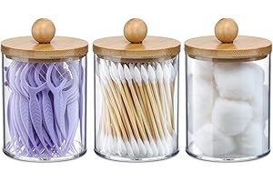 Vitever 3-Pack Apothecary Jars with Bamboo Lids: The Ultimate Vanity Organizer for Your Vite-als