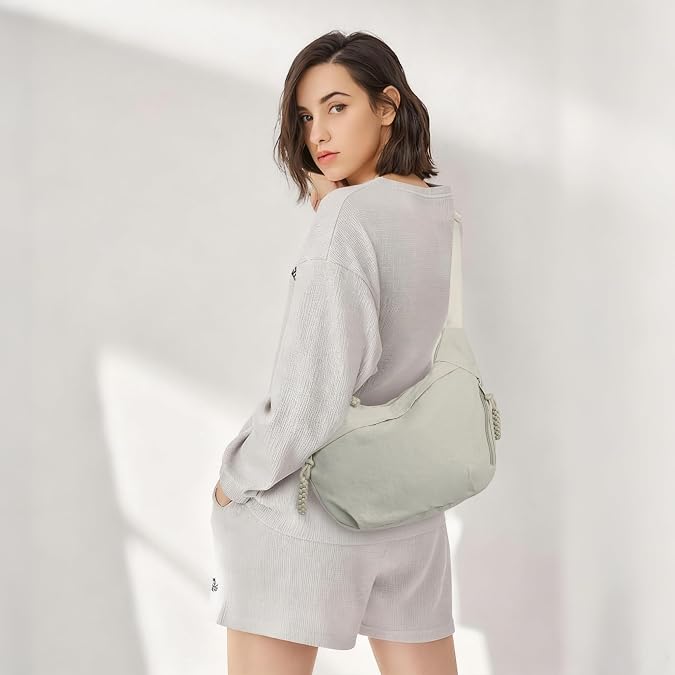 Dumpling Cross Body Bag, Nylon Crescent Crossbody Bag, Cross Body Sling Bags for Women with Adjustable Strap Multi Pockets for Ladies Travel Daily Shopping Work