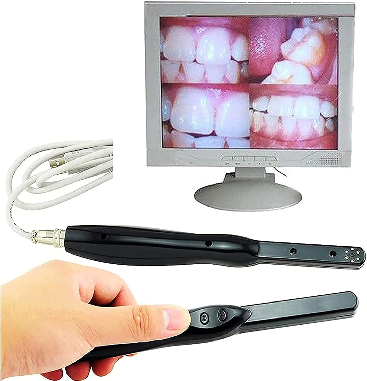 DKULMN Macchina Fotografica Orale Dentale, endoscopio intraorale Senza Fili, Macchina Fotografica intraorale Dentale HD USBWireless, 6 Mega Pixel per l'ispezione Orale
