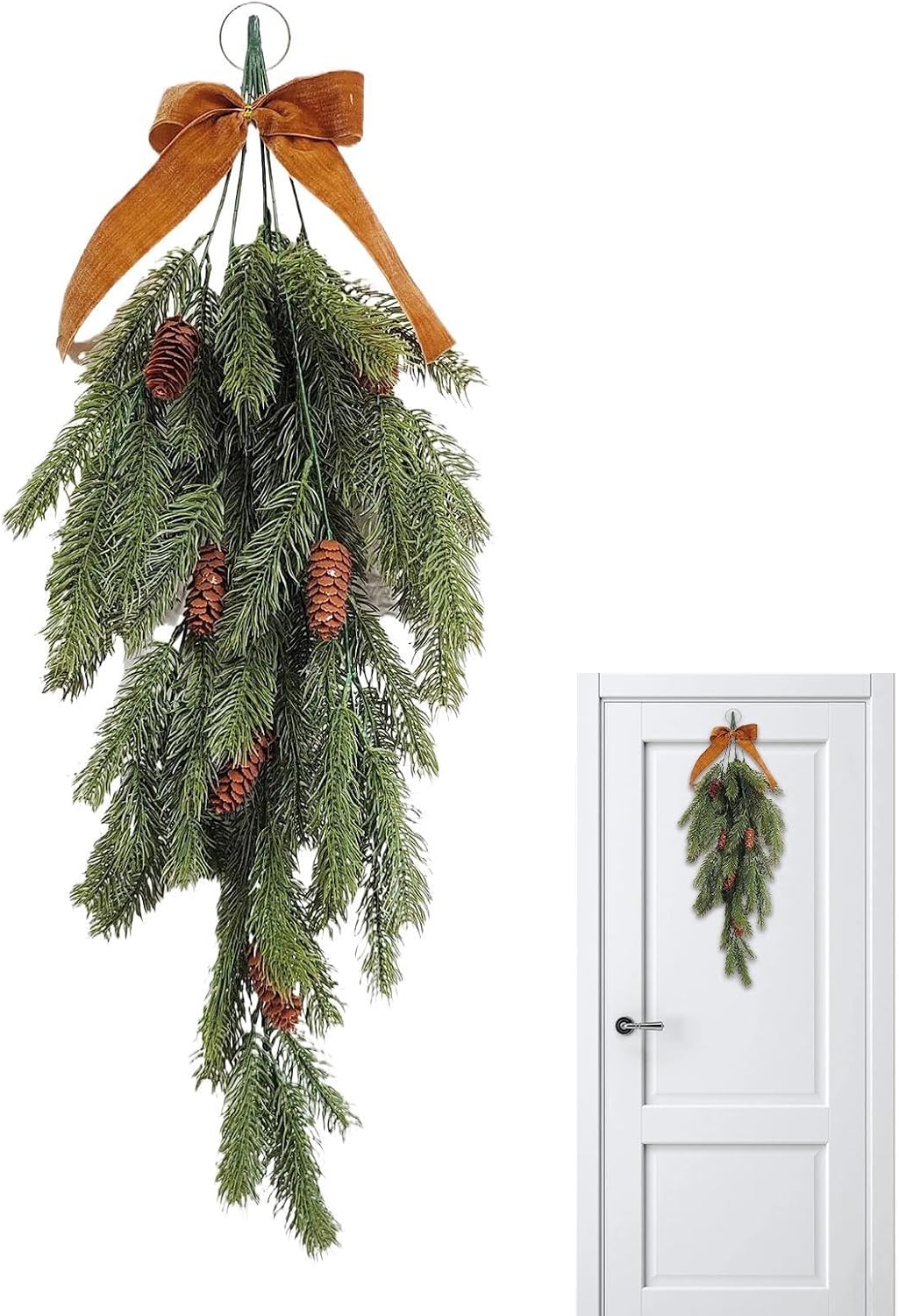 Artificial Greenery Swag 70cm - Pine Red Berries Holiday Decor, Practical