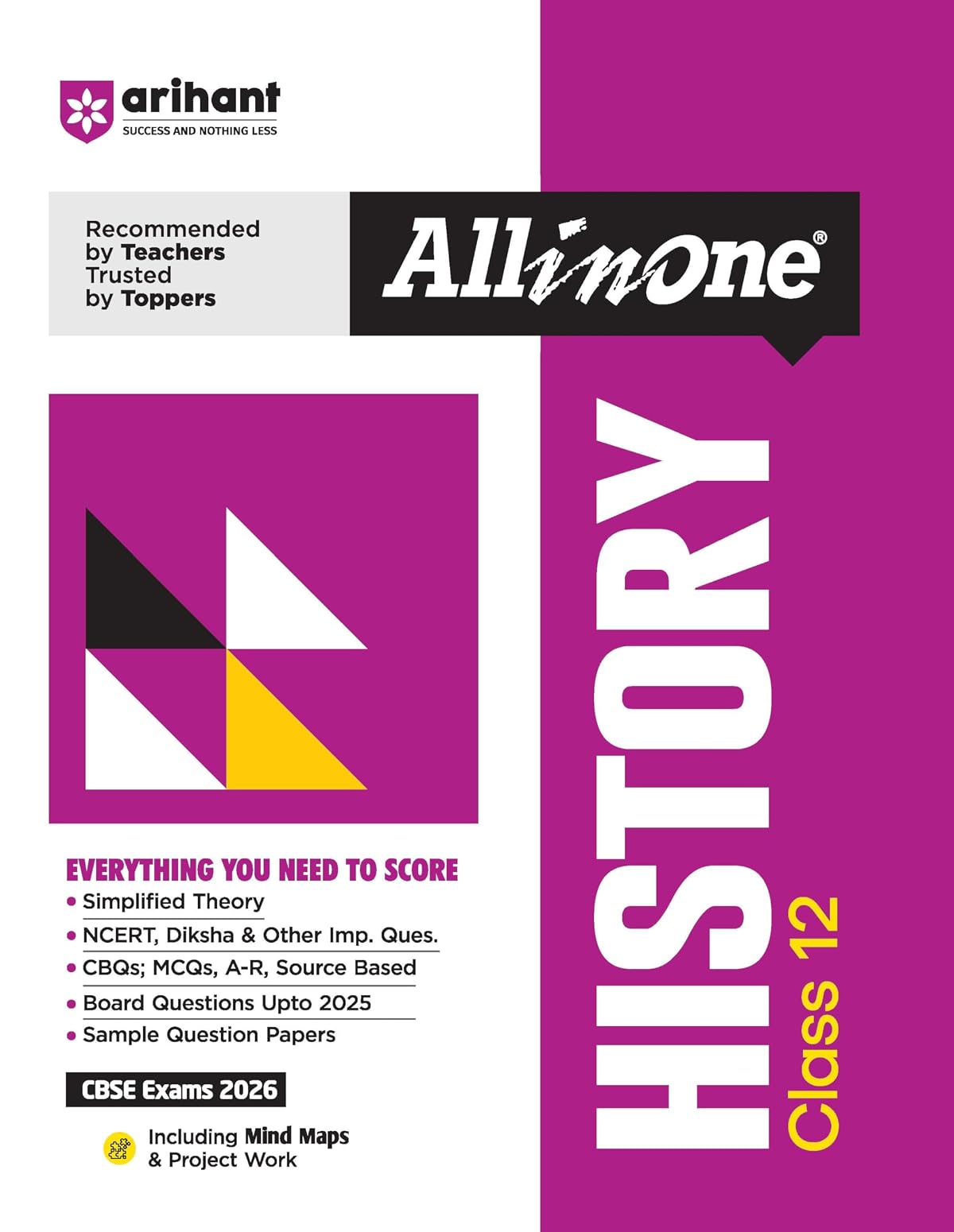 (Old Edition) Arihant All in One History Class 12 for CBSE Exams 2025-26