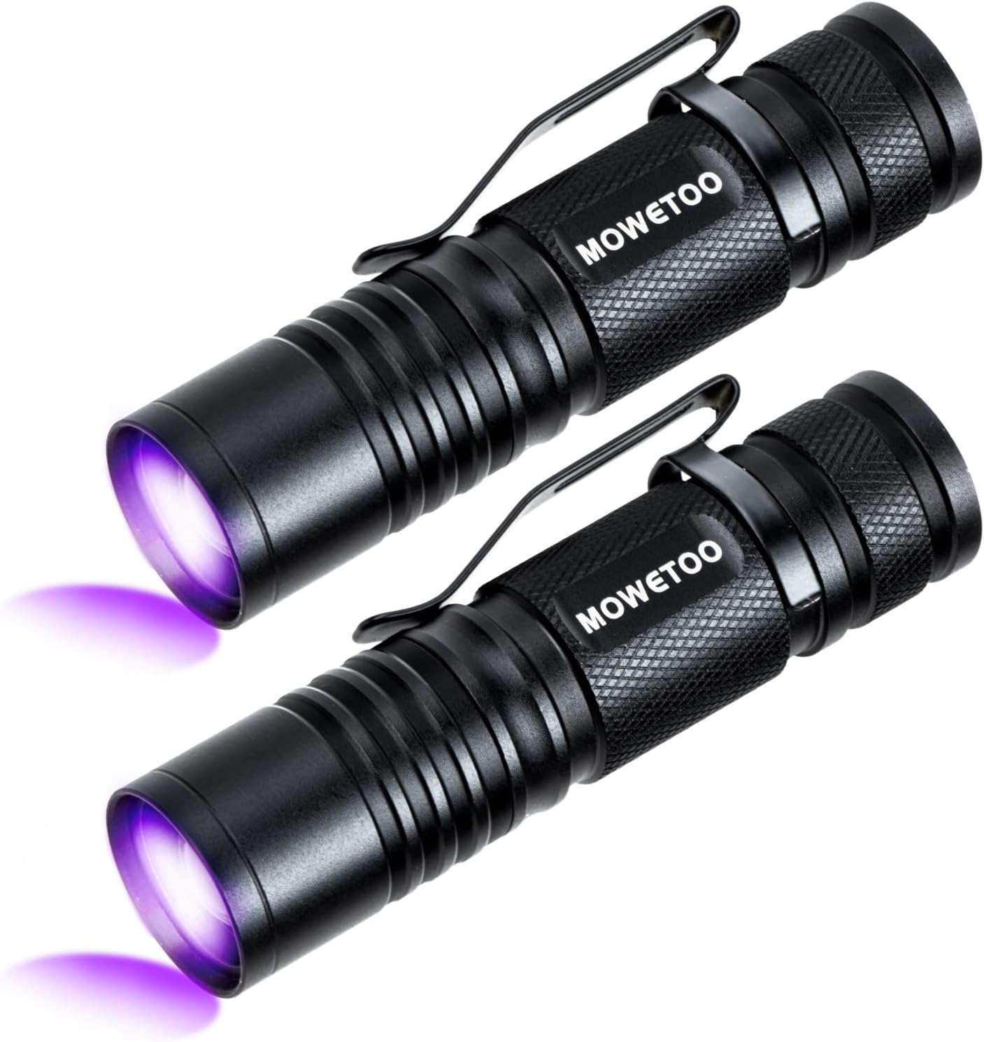 2Pack Black Light Flashlight,395nm Mini Zoomable UV LIGHT,USB-C Port